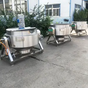 大型电加热牛肉辣椒酱炒锅 凉糕米粉炒制夹层锅 糖炒栗子炒制锅 豪鹏制造