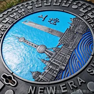 铸铁雨水艺术井盖 防沉降井盖 重型 艺术 球墨铸铁井盖彩绘画 定制排水井盖