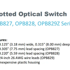 OPB827, OPB828, OPB829Z��������ܣ�NPN���羧���
