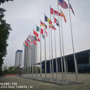 圣旗伟业浙江户外不锈钢旗杆9米10米11米12米锥形一体旗杆