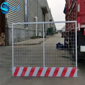 基坑定型化防护栏杆 建筑临边防护栏杆 工地红白护栏网