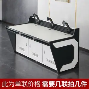 监控操作台三联双联定制电脑机房指挥中心控制台平台桌5联调度台