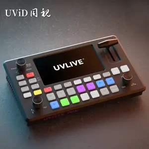 UViD同视4K导播台视频切换台 5.5寸屏全金属 自定义转场AOI特写高清UVC采集XLR麦克风音视控一体化MIXER控台