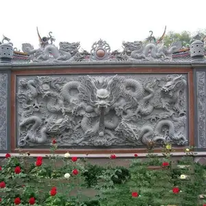 石雕九龙壁厂家哪家好?青石九龙照壁看选料做工,嘉祥盛隆工厂可来样加工