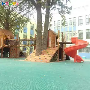 定制幼儿园滑梯 幼儿园大型实木户外滑梯攀爬组合滑滑梯