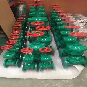 EG41J-10 DN350 衬胶英标法兰隔膜阀 手动耐腐蚀隔膜阀尺寸