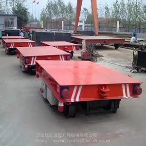 济南旭友轨道电动平车钢轨轮平板车KPC/KPD车间运输平板车轨道过跨车