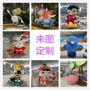 联尖玻璃钢雕塑精选厂家 彩绘树脂玻璃钢雕塑产品 商场卡通公仔雕塑展览