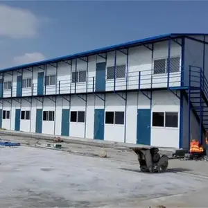 二层楼活动板房 万隆 工地二层彩钢房 两层移动板房 包工包料包安装