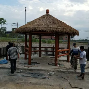 茅草四角凉亭 山顶四角亭 景观茅草凉亭 木结构凉亭厂家