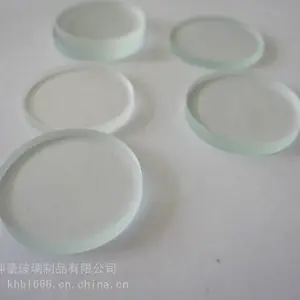 玻璃厂家定制小圆形钢化玻璃3mm手电筒玻璃加工小圆玻璃片