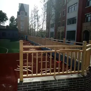 供应青岛防腐木栏杆 木质围栏 青岛户外木栅栏厂家