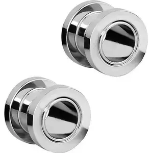 G23钛穿刺饰品工字滑轮耳扩高品质磨光2mm-25mm