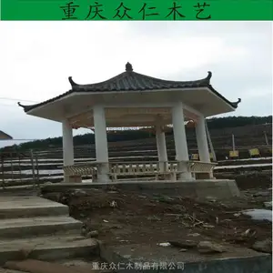 丰都景区实木彩绘凉亭 樟子松双檐仿古凉亭报价 众仁木艺