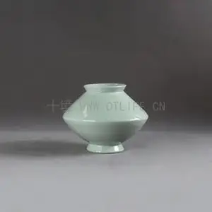 十境OTlife新款青色陶瓷白瓷花器月亮罐家居酒店样板间新中式摆件