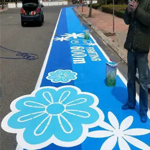 彩色路面喷涂 彩色路面修复 沥青路面喷涂 昌巍生态景观工程