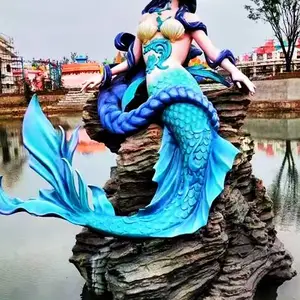永佳雕塑园林景观美人鱼水泥雕塑、永佳雕塑水泥雕塑