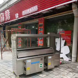 中山小榄万宏广东厂家销售 简易操作 1.6米商用无烟烧烤车 点焊WH-SY-DC3简易无烟烧烤炉