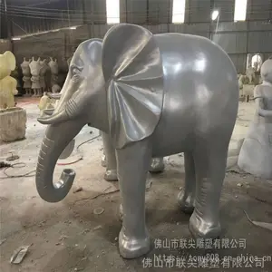 公园玻璃钢雕塑主题 动物大象雕塑 汕尾玻璃钢动物造型雕塑