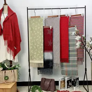 21秋新款羊绒围巾披肩加厚围巾折扣批发仟衣汇女装走份尾货