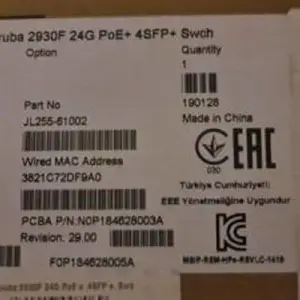 JL385A HEWLETT PACKARD ENTERPRISE Power Cord