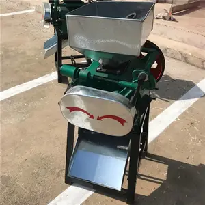 小型对辊花生破碎机 两相电家用玉米磕瓣机 燕麦大豆挤扁机