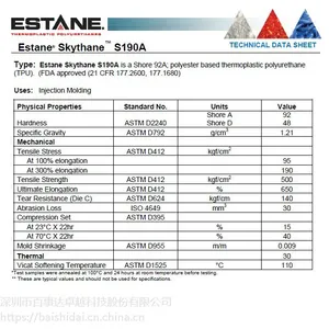 路博润TPU S190 90A聚酯 注塑包胶塑料