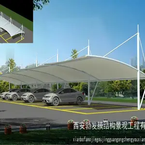园林景观膜结构廊亭 膜结构遮阳凉亭-西安勃发