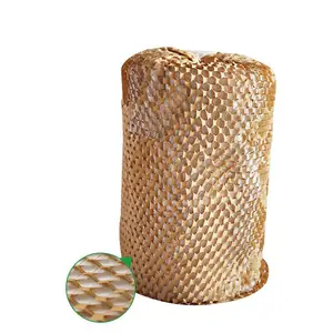 缓冲防摔80g蜂窝牛皮纸 环保可降解拉伸网格状化妆品蜂巢包装纸