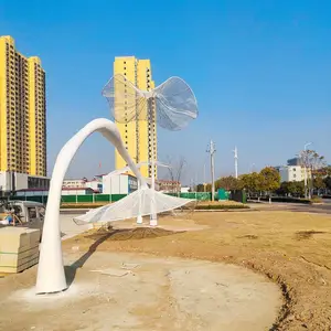 不锈钢景观雕塑 户外广场公园大型异形景观装饰摆件 不锈钢树雕塑