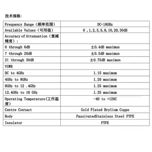 供应AWNA品牌SMA型2W衰减器