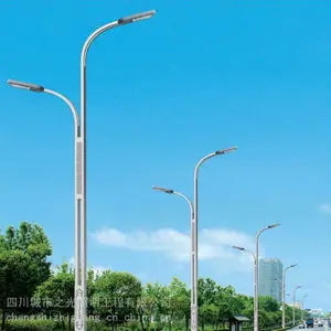 成都路灯厂 LED市电路灯 广场道路单双臂路灯杆