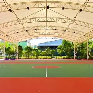 供应篮球场足球场羽毛球场膜结构雨棚遮阳棚,26年越宏优惠