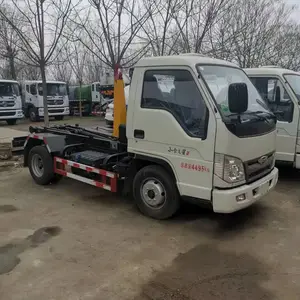 勾臂车3方5方 乡镇生活垃圾处理挂桶垃圾车配套规格3方5方垃圾箱