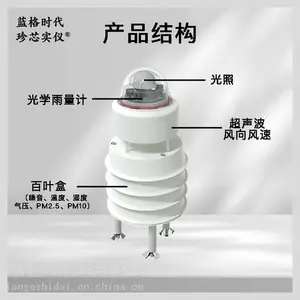 超声波气象站小型便携式温湿度光照雨量监测仪风向风速传感器