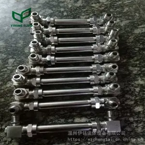 不锈钢简易液位计考克 小型玻璃管液位计 水箱玻璃管水位计 侧装玻璃管油位计