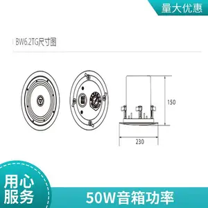 全频吸顶音箱 公共广播系统配套 50W-100W功率 厂家直供