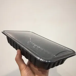 pp黑色气调包装盒,鸭货塑料气调锁鲜盒