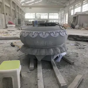惠安石雕、寺院圆形柱座、石雕花岗岩石头柱墩、***莲花造型柱座石雕