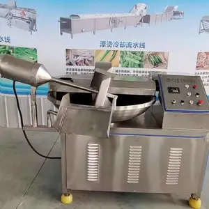 150型自动出料 葱姜蒜果蔬斩切机 丸子肉泥斩拌机
