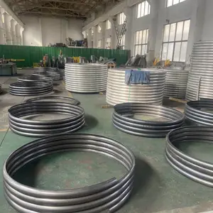 河南鹤壁市盘不锈钢半管式夹套、碳钢盘半管夹套、半圆管夹套加工——力兆机械
