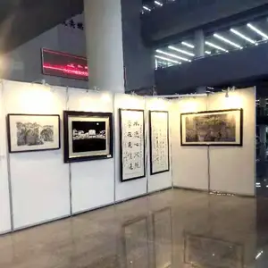 八棱柱展板铝合金展示架 会议隔断屏风