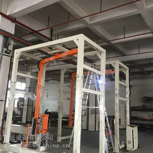 悬臂缠绕机 覆顶缠绕一体机 在线旋臂缠绕覆膜一体机 广东湛江茂名厂家
