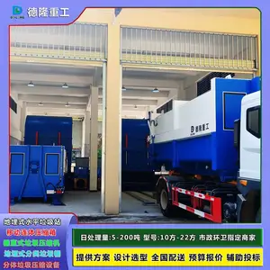 平台卸料垃圾压缩主机 20m3集装箱 城市垃圾中转站勾臂压缩箱 辽阳
