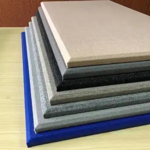 布艺软包吸声板 消音软包纤维板 A级不燃防火玻纤吸声板 礼堂用软包防撞降噪墙板建材
