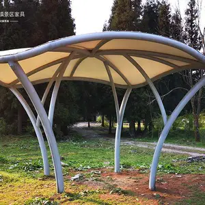 特色景区户外家具---旅游景区遮阳棚景观棚张拉膜索膜结构工程