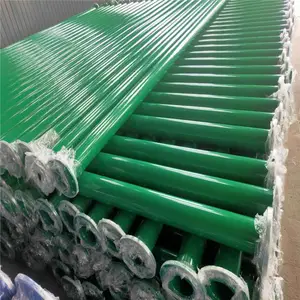 DN100镀锌涂塑复合管 小口径6米银白色 双法兰直缝钢管 外镀锌内衬塑