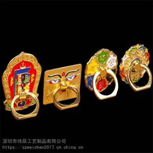 锌合金烤漆手机指环 手机金属指环扣 博物馆手机支架