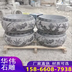 亭子长廊柱子底托寺庙大殿圆柱石鼓墩子四合院柱顶石门墩 青石柱墩