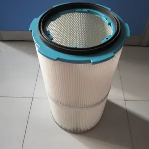 喷砂房抛丸机专用收尘滤筒/卡盘式除尘滤筒聚酯除尘滤筒
